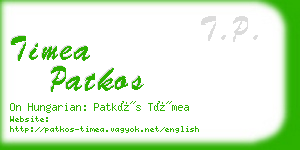 timea patkos business card